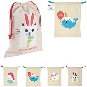 Pyjamazak met leuke tekeningen - 2 Stuks - 35 x 27 cm