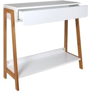 Casâme Console 1 lade wit met plank - 84 x 34 x 67 cm