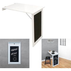 HOME DECO FACTORY - Klaptafel en Schrijfbord - Inklapbare tafel - Wandtafel - Schrijfbord - Wandbureau - Keukentafel - 50 x 76 x 75cm