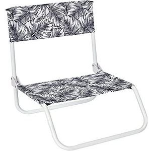 Home Deco Factory - HD7221 - Chaise De Plage Pliante Natural Wild Blanc Noir