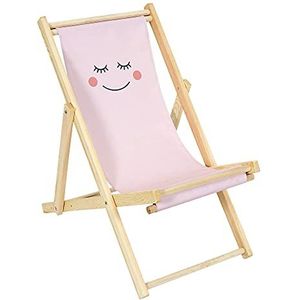 Home deco kids - Kinder ligstoel strandstoel - verstelbaar in 3 standen - roze
