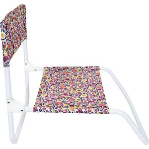 Opvouwbare stoel met leuke bloemen print - lage zit - strandstoel klapstoel campingstoel vouwstoel tuinstoel balkonstoel - draagbaar - kerst cadeau tip