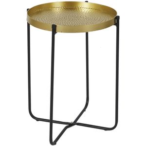2x Zwarte metalen plantenhouder/plantentafel/plantenstandaard 35 x 35 x 55 cm type Goa bestellen