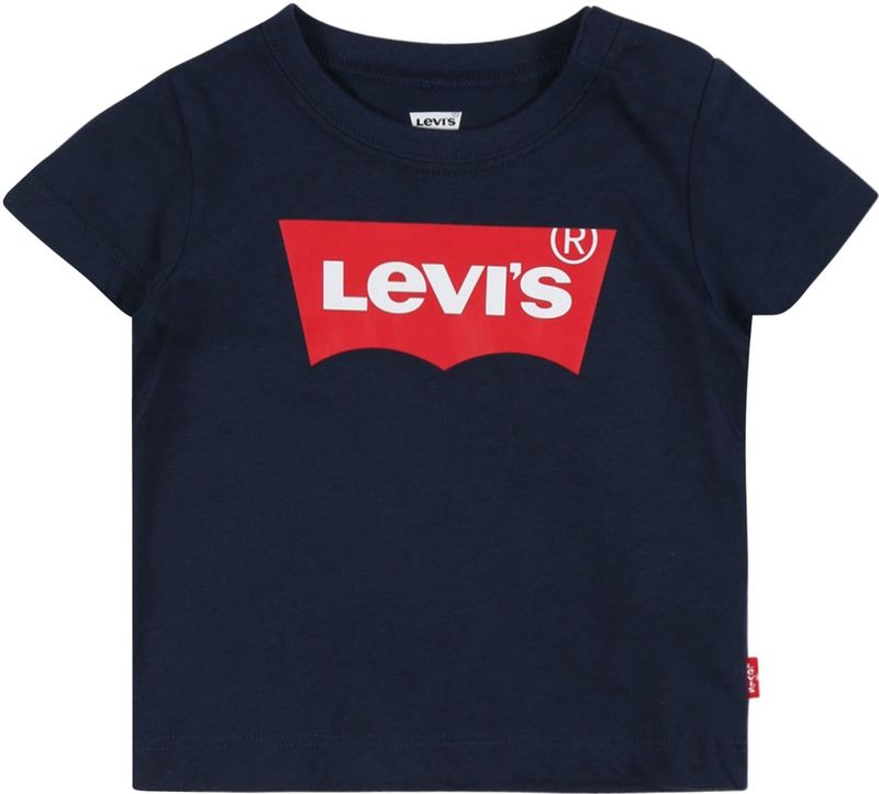 Levi's - Kids Shirt - Donkerblauw - Ronde Hals - Kwartmouw