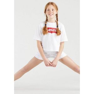 Levi's Kids T-shirt LIGHT BRIGHT MEET & GREET met Logo Wit/Rood
