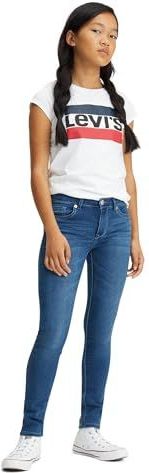 Levi'S Kids 711 Skinny jeans voor meisjes, 2-8 jaar, Blauwe Winds, 24 Maanden