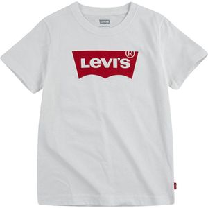 Levi's - Jongens T-shirt - Wit - 100% Katoen - Levi's Print Op Voorkant