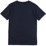 Levi's - Kids Shirt - Navy - Ronde Hals - Kwartmouw