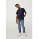 Levi's - Kids Shirt - Navy - Ronde Hals - Kwartmouw