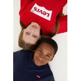 Levi's - Kids Shirt - Navy - Ronde Hals - Kwartmouw