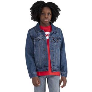 Levi's - Kids Trucker - Spijkerjas - Blauw - Knoopsluiting, Verstelbare Manchetten