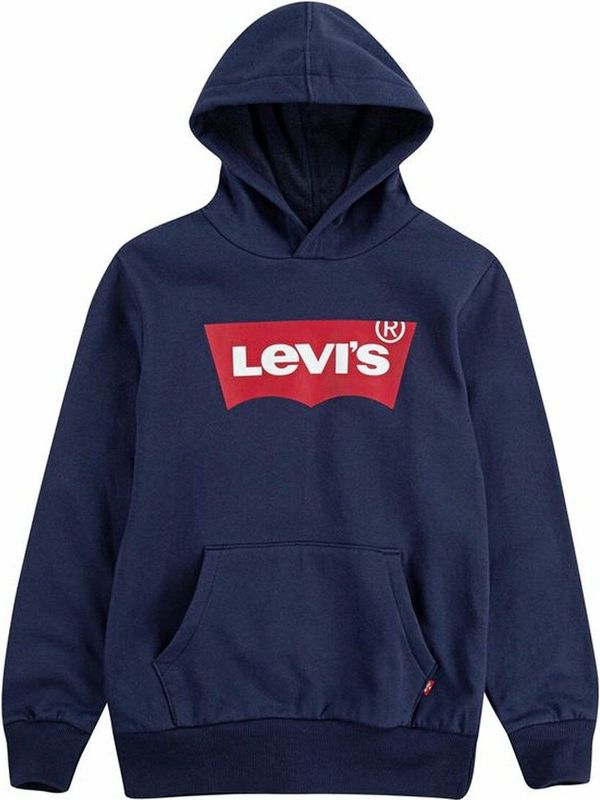 Levi's - Jongenshoodie - Marineblauw - Groot Logo - Met Capuchon