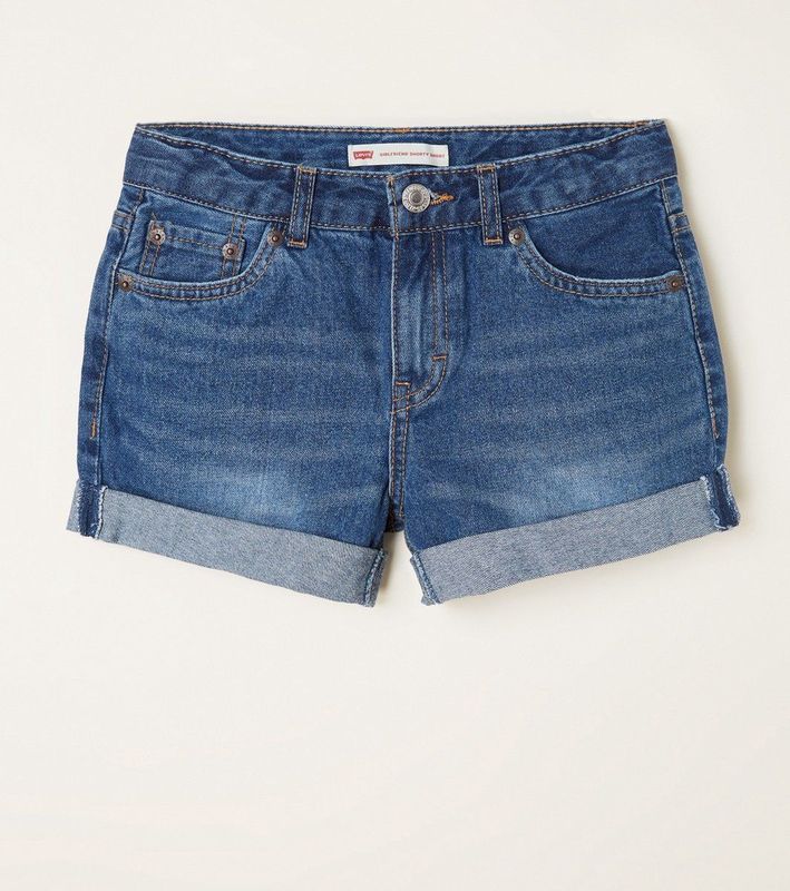 Levi' Girlfriend slim fit korte spijkerbroek