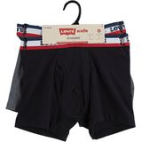Levi's Kids Boxershort Logo - set van 2 Zwart/Grijs Melange