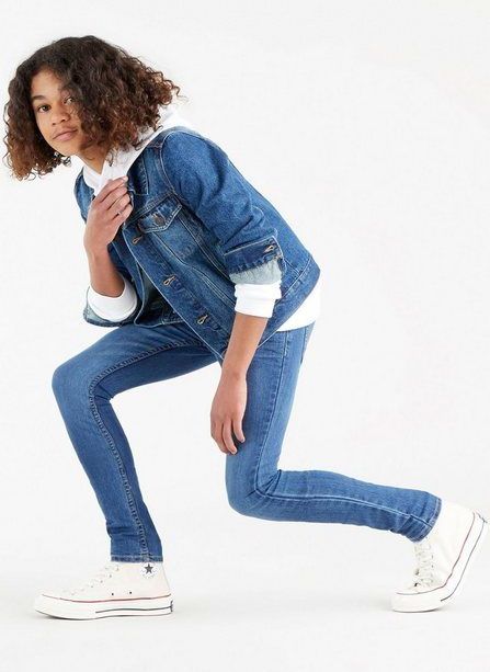 Levi´s - Kids Skinny Taper Broek - Blauw - Synthetisch
