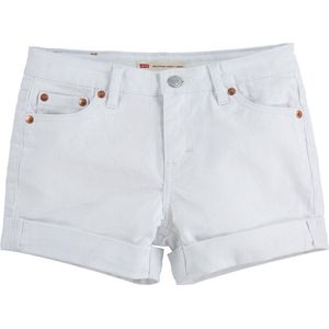 Levi'S Kids Girlfriend Shorts voor meisjes, 2-8 jaar, Wit, 16 Jaren