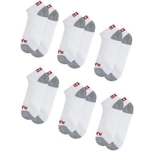 Levi's - Korte Sokken - 6PK - Wit - Materiaalmix