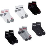 Levi's - LHN BOX TAB MID CUT - Enkelsokken - Donkergrijs - 6PK