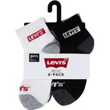 Levi's - LHN BOX TAB MID CUT - Enkelsokken - Donkergrijs - 6PK