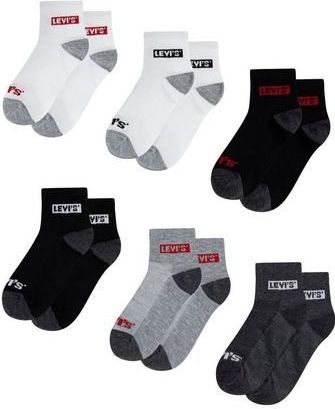 Levi's - LHN BOX TAB MID CUT - Enkelsokken - Donkergrijs - 6PK