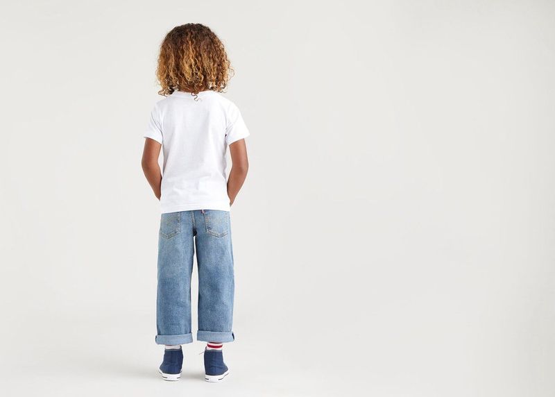 Stretchbroeken - Effen - Denim - Heavy Washed - Loosefit