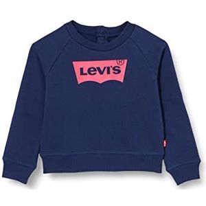 Levi's Lvg Ket Item Logo Crew 1e6660 Baby meisje ronde hals, Blauw (Medieval Blue)