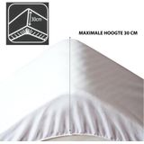 Stof Textiles - Eden - Hoeslaken - Taupe - 100% Katoen - 180 x 200 cm - 30 cm Matrasdikte