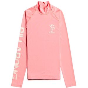 Billabong Logo T-shirt Met Lange Mouwen En Hoge Hals Roze S Vrouw