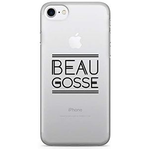 Zokko Beschermhoesje voor iPhone 8, motief: Mooie Gosse - Maat iPhone 8 - zacht, transparant, zwarte inkt