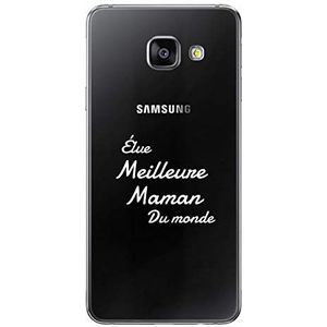 Zokko Beschermhoes voor Galaxy A5 2016 Elue Beste Maman du Monde – zacht transparante inkt wit