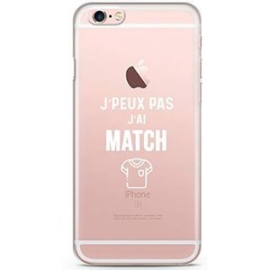 Zokko Beschermhoesje voor iPhone 6S, Jpeux Pas J'Ai Match - zacht, transparant, inkt wit