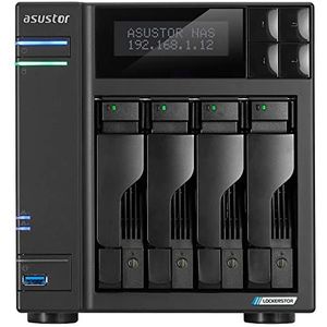 Asustor AS6704T 4GB NAS 72TB (4X 18TB) WD Red Pro, gemonteerd en getest met SE ADM geïnstalleerd