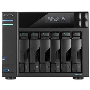 Asustor AS6706T 8Go NAS 12To (6X 2To) WD Red Plus, Assemblé et testé avec SE ADM installé