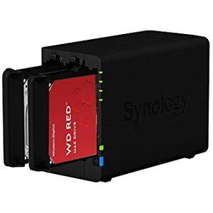 Synology DS224 2GB NAS 16TB (2X 8TB) WD Red+, gemonteerd en getest met SE DSM geïnstalleerd