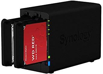 SYNOLOGY DS224 6 GB NAS 16 TB (2 x 8 TB) WD Red+, gemonteerd en getest met SE DSM geïnstalleerd