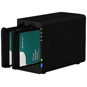 SYNOLOGY DS224 2 GB NAS 8 TB (2 x 4 TB) HAT3300, gemonteerd en getest met SE DSM geïnstalleerd