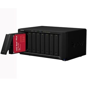 Synology DS1821 4 GB NAS 16 TB (8 x 2 TB) WD Red Plus, gemonteerd en getest met SE DSM geïnstalleerd
