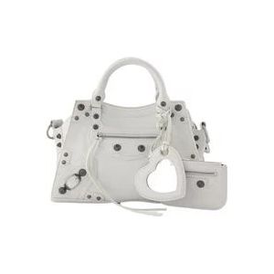 Balenciaga Neo Cagole XS Tote Bag - Wit Leer , White , Dames , Maat: ONE Size