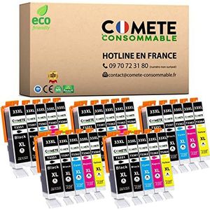 Comete T33XL 33XL cartridges voor Epson Expression Premium XP530 XP540 XP630 XP635 XP640 XP645 XP7100 XP830 XP900, 5 zwart, 5 x foto zwart, 5 x cyaan, 5 x magenta, 5 x geel, 25 stuks