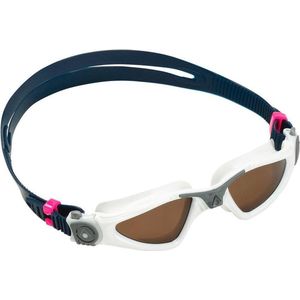 Aquasphere Kayenne Small - Zwembril - Volwassenen - Brown Polarized Lens - Wit/Grijs