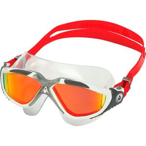 Aquasphere Vista - Zwembril - Volwassenen - Red Titanium Mirrored Lens - Wit/Rood
