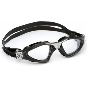 Aquasphere Kayenne zwembril voor uniseks, zwart/zilver-heldere lens, één maat, zwart/zilver - heldere lens