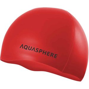 Aquasphere Silicone Cap - Badmuts - Volwassenen - Rood/Zwart