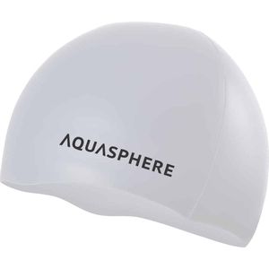 Aquasphere Silicone Cap - Badmuts - Volwassenen - Wit/Zwart