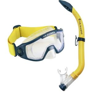 US Diversen | US Diversen snorkel | Combo Avila snorkel voor kinderen vanaf 4 jaar | masker en snorkel voor kinderen vanaf 4 jaar | marineblauw geel masker en snorkel