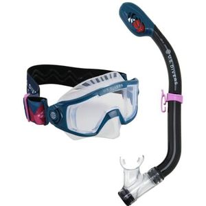 US Divers Combo Avila Kid Paradise Snorkels, uniseks, volwassenen, zwart en blauw, maat XS