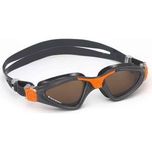 Aquasphere Kayenne - Zwembril - Volwassenen - Brown Polarized Lens - Grijs/Oranje