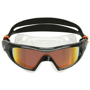 aquasphere vista pro goggles black orange titanium mirror