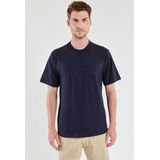 Armor-Lux T-Shirt Navy - Heren - Katoen - Regular-Fit