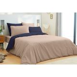 Dekbedovertrek - Roze/grijs - 220x240 cm - Inclusief 4 Kussenslopen en Hoeslaken